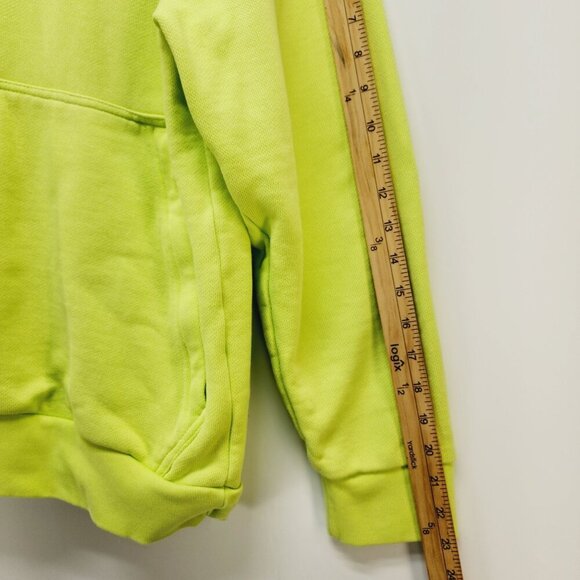 Adidas Adventure Lime Green Hoodie Mens  Size S Kangaroo Pocket Drawstring Hood - Picture 12 of 12